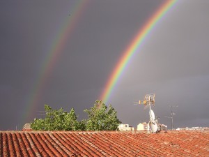 Doble arco iris en junio de 2009